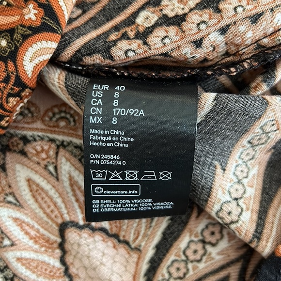 Richard Allan Mandarin Collar Long Length Blouse Long Sleeve NEW WITH TAGS Sz 8 - Picture 8 of 11